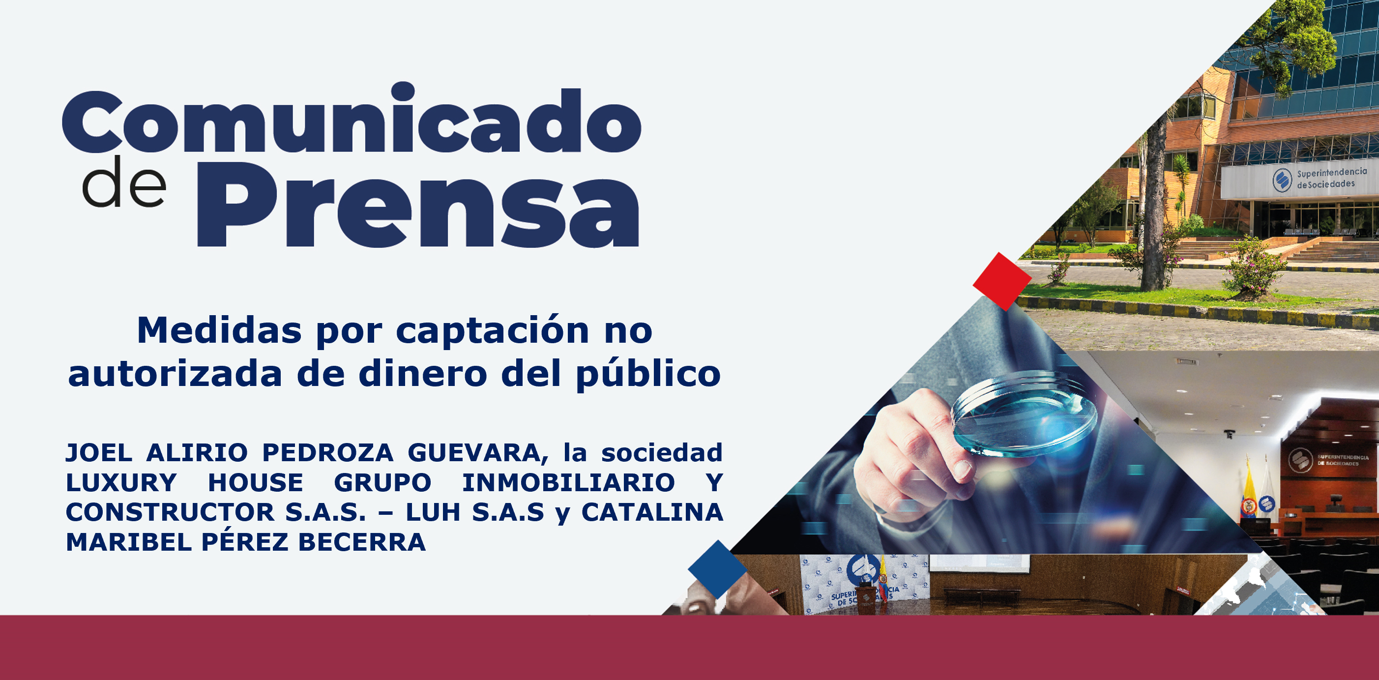 Medidas por captación no autorizada de dinero LUXURY HOUSE GRUPO  INMOBILIARIO Y CONSTRUCTOR S.A.S.