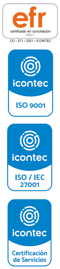 Certificación EFR, Icontec ISO 9001, 27001, NTC 5906 